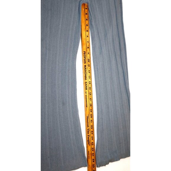 PrettyLittleThing Rib Knit Flared Pants Petite Soft Girl Indie Streetwear - Picture 5 of 6